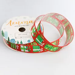 Лента репсовая "Подарочки", ширина 2 см, длина 5 м (АртУзор)