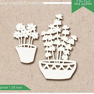 Набор украшений из чипборда "Цветочный" (ScrapКрым)