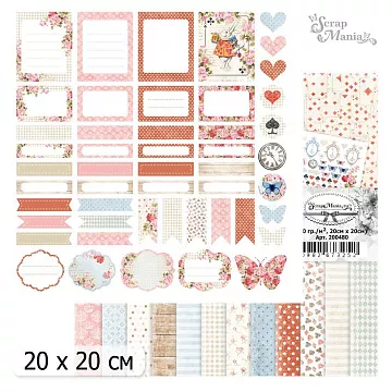 20х20 Бумага "Алиса в сказке. Дизайн-Обложка" (ScrapMania)