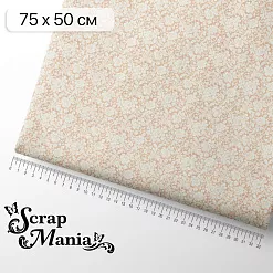 Отрез ткани 75х50 см "Свадебное торжество. Кружевные цветы" (ScrapMania)