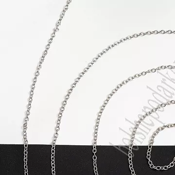 Цепочка "Серебро", толщина 1,5х2 мм, длина 1 м