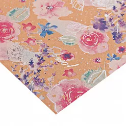 Бумага крафт с фольгированием "Райский сад" (АртУзор)