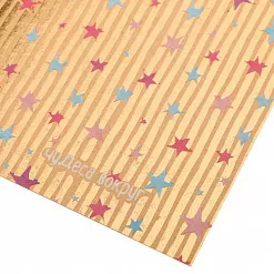 Бумага крафт с фольгированием "Звёзды" (АртУзор) Бумага крафт с фольгированием "Звёзды" (АртУзор)