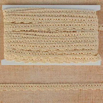 Кружево хлопковое "Нежность", цвет бежевый, ширина 1,5 см, длина 90 см