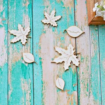 Набор украшений из чипборда "Листочки" (ScrapКрым)