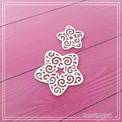 Чипборд "Звездочки с завитками" (СкрапМагия)