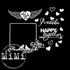 Набор украшений из чипборда "Валентин. Любовь" (MiMi Design)