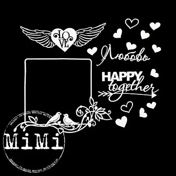 Набор украшений из чипборда "Валентин. Любовь" (MiMi Design)