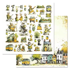 Бумага "СуперБабушка. Детали" (ScrapMania) Бумага "СуперБабушка. Детали" (ScrapMania)