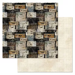 Бумага "Старый архив. Чемоданы" (ScrapMania)