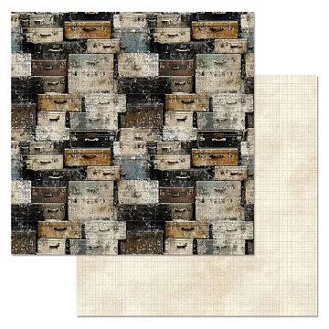 Бумага "Старый архив. Чемоданы" (ScrapMania)