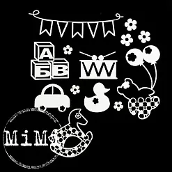 Набор украшений из чипборда "Детская коллекция. Игры" (MiMi Design)