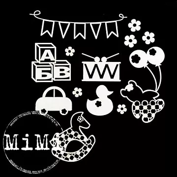 Набор украшений из чипборда "Детская коллекция. Игры" (MiMi Design)