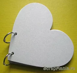 Заготовка для альбома "Сердце", 16,5х14,5 см (Лоза)