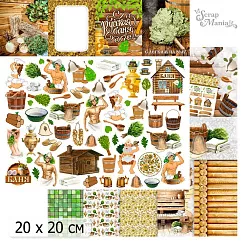20х20 Бумага "Банная. Дизайн-Обложка" (ScrapMania) 20х20 Бумага "Банная. Дизайн-Обложка" (ScrapMania)