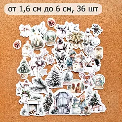 Набор высечек из бумаги "Сочельник", 36 шт (ScrapMania)