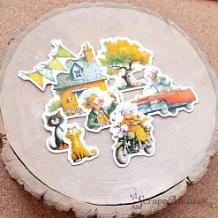 Набор высечек из бумаги "СуперБабушка", 48 шт (ScrapMania) Набор высечек из бумаги "СуперБабушка", 48 шт (ScrapMania)