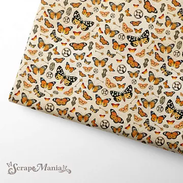 Отрез ткани 75х50 см "Вечные странники. Бабочки" (ScrapMania)