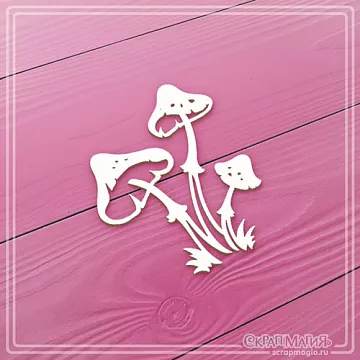 Чипборд "Грибы. Мухоморы", 4,5х5,5 см (СкрапМагия)