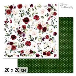 20х20 Бумага "Марсала. Дизайн 9" (ScrapMania) 20х20 Бумага "Марсала. Дизайн 9" (ScrapMania)