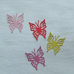 Набор вырубок "Бабочки", цвет красный, розовый, зеленый Набор вырубок "Бабочки", цвет красный, розовый, зеленый