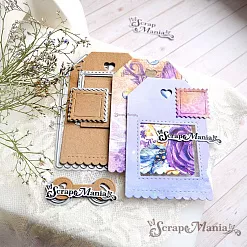 Нож "Конверты. Ярлык с рамками", 6,2х10 см (ScrapMania) Нож "Конверты. Ярлык с рамками", 6,2х10 см (ScrapMania)