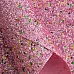 Отрез экокожи А4 "Блестки и звездочки. Розовый"