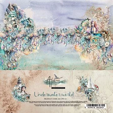 Набор бумаги 15х15 см "Underwater world", 24 листа (Alchemy of Art)