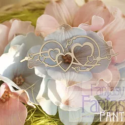 Украшение из чипборда "Сердечки" (Fantasy) Украшение из чипборда "Сердечки" (Fantasy)