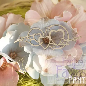 Украшение из чипборда "Сердечки" (Fantasy)