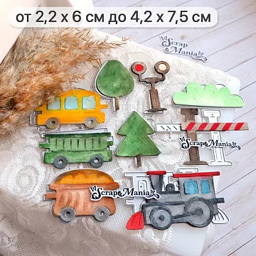 Нож "Детство. Поезд большой", 4,2х7,5 см (ScrapMania)