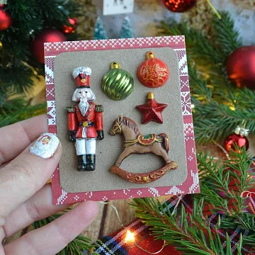 Набор миниатюр "Щелкунчик, лошадка, игрушки", 5 шт (Югарт)