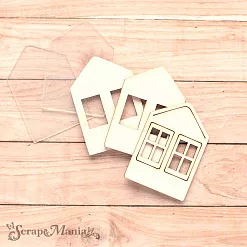 Чипборд "Имбирное Рождество. Шейкер. Дом с двумя окнами. Мини" (ScrapMania) Чипборд "Имбирное Рождество. Шейкер. Дом с двумя окнами. Мини" (ScrapMania)