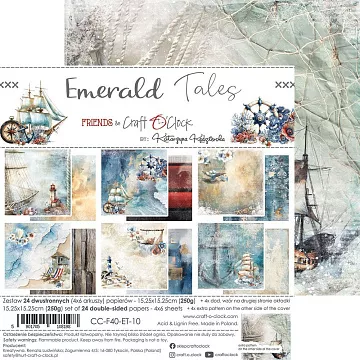 Набор бумаги 15х15 см "Emerald tales", 24 листа (CraftO'clock)