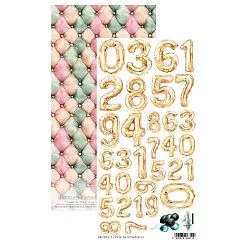 Бумага 15х30 см "Dreamy Dreams. Для вырезания. Цифры" (Alchemy of Art)