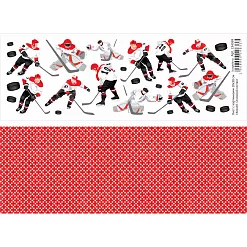 Лист с картинками 10х30 см "Хоккей. Основной состав" (ScrapMania)
