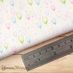 Отрез ткани 75х50 см "Ламы. Воздушные шарики" (ScrapMania)
