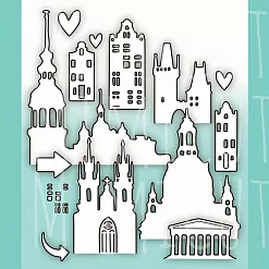 Набор ножей для вырубки "Старый город" (MimiCut) Набор ножей для вырубки "Старый город" (MimiCut)