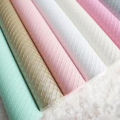 Отрез экокожи 30х69 см "Текстурный. Квадратик золотой" (Pty Италия)