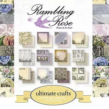 Набор бумаги 15х15 см "Rambling rose", 24 листа