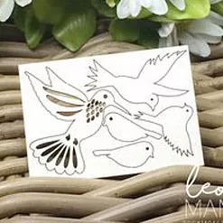 Набор украшений из чипборда "Птички. Мини" (LeoMammy)