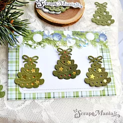 Нож "Новогодние игрушки. Елочка", 2,6х3,1 см (ScrapMania)