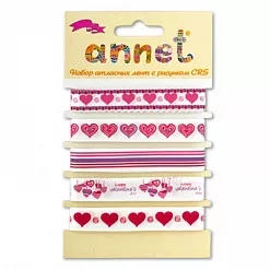 Набор атласных лент "Валентинки" Набор атласных лент "Валентинки"