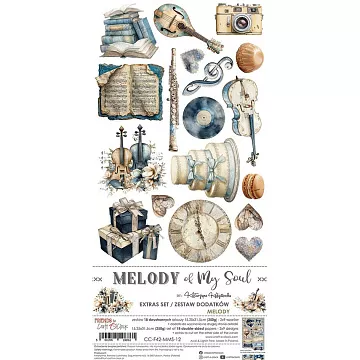 Набор бумаги 30х15 см "Melody of my soul. Christmas", 18 листов (CraftO'clock)