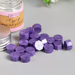 Сургуч в банке "Восьмигранник. Роскошный фиолет", 19 шт (АртУзор)