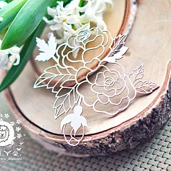 Украшение из чипборда "Розы" (LeoMammy) Украшение из чипборда "Розы" (LeoMammy)