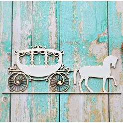 Украшение из чипборда "Карета" (ScrapКрым)