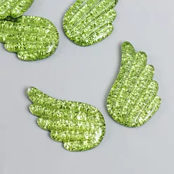 Набор акриловых украшений "Блестящие крылья. Зеленые", 2 шт (АртУзор) Набор акриловых украшений "Блестящие крылья. Зеленые", 2 шт (АртУзор)
