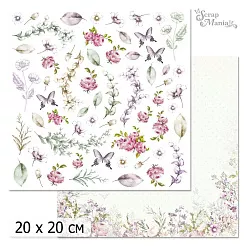 20х20 Бумага "Цветочная вуаль. Дизайн 8" (ScrapMania) 20х20 Бумага "Цветочная вуаль. Дизайн 8" (ScrapMania)