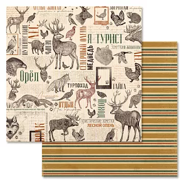 Бумага "Дневник туриста. Фауна" (ScrapMania)